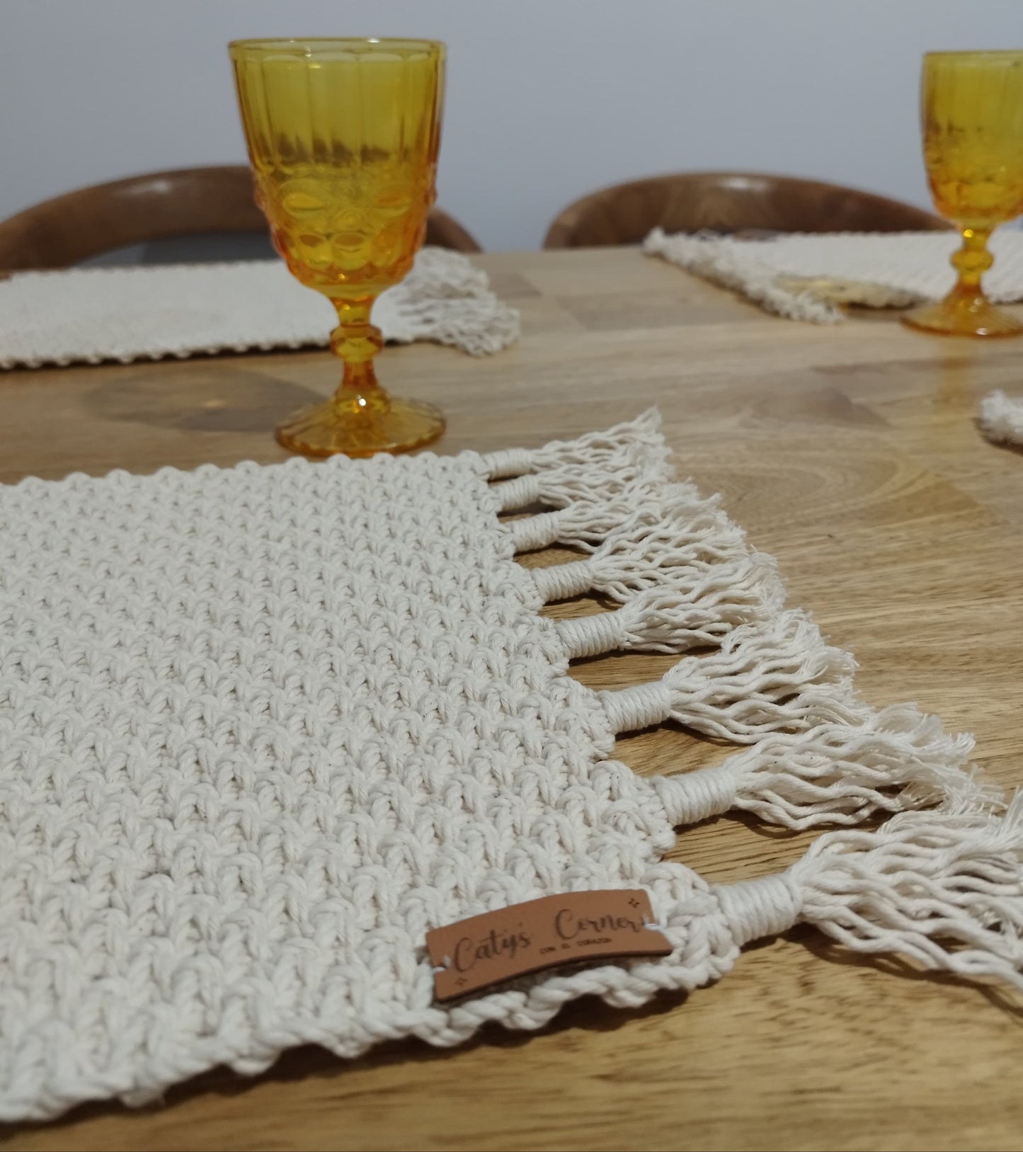 Juego de Individuales Bohemio – Macramé Hecho a Mano (Set de 4)