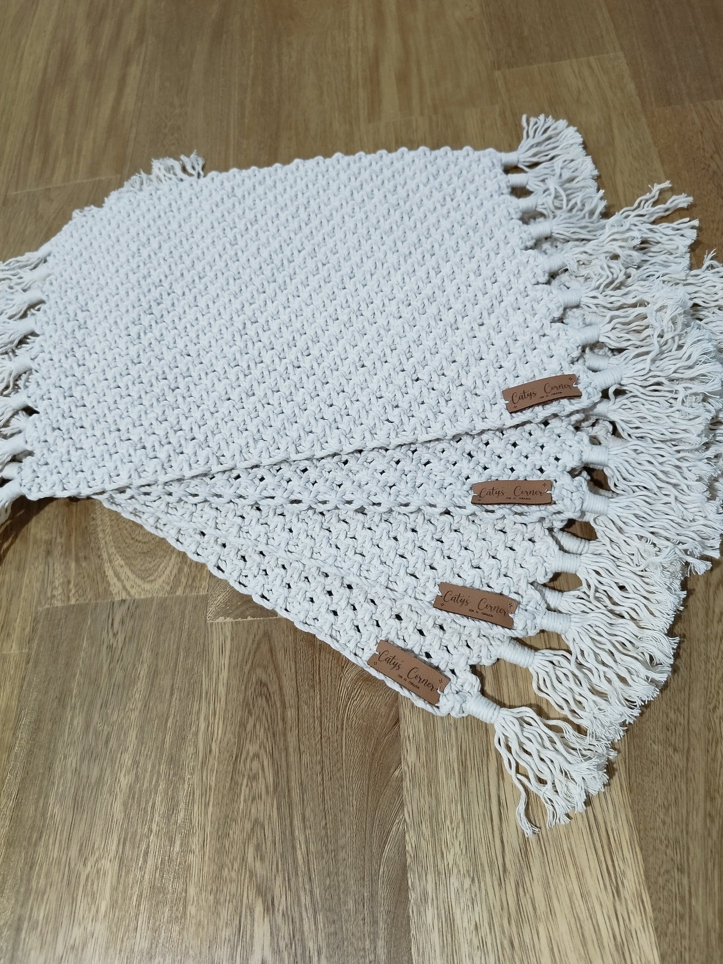 Juego de Individuales Bohemio – Macramé Hecho a Mano (Set de 4)